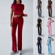 Diyun Cross-border Foreign Trade European and American Women's Clothing 2025 Spring/Summer Elegant Solid Color round neck Urban Casual Fashion Set for women