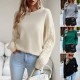Diyun European and American cross-border Amazon round-neck sweater Women's 2023 Autumn/Winter Export Women's long-sleeved knitted sweater top