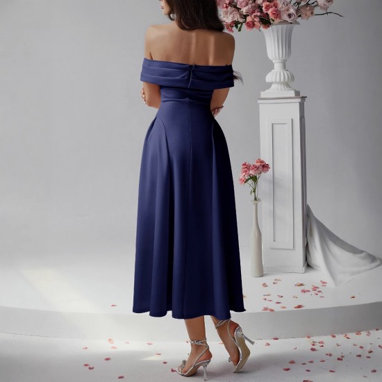 Diyun Cross-border European and American party Evening dress, one-shoulder wraparound dress for women's clothing, Spring/Summer 2025 Amazon dress