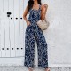 Diyun Amazon's European and American women's clothing cross-border 2024 Spring/Summer export elegant and loose sleeveless printed jumpsuit