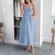 Diyun Cross-border European and American elegant strapless A-line dress for women's clothing 2025 summer independent store on Amazon