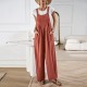 Diyun European and American cross-border women's clothing Amazon solid color Overalls 2023 Summer Export Loose wide-leg one-piece pants