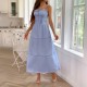 Diyun's European and American casual vacation style halter high-end long dress for women's wear Spring/Summer 2025 Amazon Independent Store