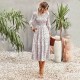 Self-developed and designed Amazon's stylish cinched waist printed dress for Spring/Summer 2023 for casual and vacation-friendly women