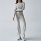 Diyun Cross-border Foreign Trade 2024 Autumn/Winter Y2K Casual Sporty Style Slimming Long-sleeved top Lace-up long Pants Set for women