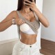 Diyun Cross-border European and American y2k sporty style Hot Girl halter T-shirt and Vest women's clothing Spring/Summer 2025 Amazon Independent Store