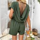 Di Yun's Spring/Summer 2025 cross-border Bohemian casual solid color sexy cut-out short-sleeved jumpsuit women's clothing