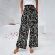 Diyun's European and American women's clothing cross-border Amazon Spring/Summer export, elegant and stylish cotton printed loose wide-leg pants