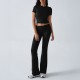 Diyun Cross-border European and American women's Clothing Amazon Spring/Summer 2025 Export Casual Solid Color Slimming Short-sleeved long Pants Set