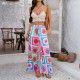 Diyun Cross-border Women's Clothing 2025 Spring/Summer European and American Bohemian vacation Style cotton print Versatile casual pants