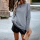 Diyun European and American cross-border Amazon round-neck sweater Women's 2023 Autumn/Winter Export Women's long-sleeved knitted sweater top
