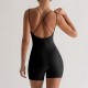 Di Yun's Spring/Summer 2025 cross-border European and American sexy solid color home halter, outdoor slimming jumpsuit, yoga wear and women's clothing