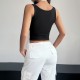 Diyun Cross-border Foreign Trade Amazon European and American Women's Clothing 2024 Spring/Summer Stylish, form-fitting Solid color Knitted halter top