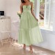 Diyun Cross-border European and American Casual Vacation Halter waisted long Dress Women's clothing 2025 Summer Amazon Independent Station