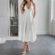Diyun Cross-border European and American elegant halter and cinched-waist long dress women's clothing 2025 Summer Independent store on Amazon