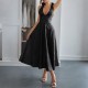 Diyun Cross-border European and American elegant halter and cinched-waist long dress women's clothing 2025 Summer Independent store on Amazon