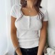 Diyun Cross-border European and American Y2K style sexy slimming short-sleeved T-shirt women's clothing 2025 Spring/Summer Amazon Independent foreign Trade Station