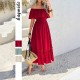 Diyun Cross-border European and American vacation casual style one-shoulder cinched waist Dress Women's clothing for Spring/Summer 2025 Amazon Export