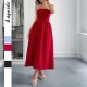 Diyun Cross-border European and American elegant strapless A-line dress for women's clothing 2025 summer independent store on Amazon