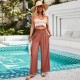 Diyun Cross-border Women's Clothing Amazon Spring/Summer 2024 Export Style Casual Solid Color Loose wide-leg trousers