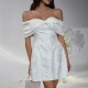 Diyun Cross-border European and American party Evening Dress, Women's bow, socialite style strapless dress, Spring/Summer 2025 Amazon