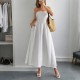 Diyun Cross-border European and American elegant strapless A-line dress for women's clothing 2025 summer independent store on Amazon