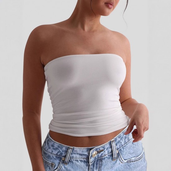 Diyun Cross-border European and American yoga wear, sporty and sexy strapless vest women's clothing, Amazon Independent foreign Trade Station for Summer 2025