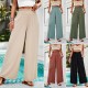 Diyun Cross-border Women's Clothing Amazon Spring/Summer 2024 Export Style Casual Solid Color Loose wide-leg trousers